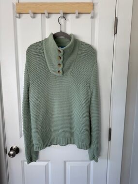 Alice Walk Cotton Weekender Sweater - Sage Green